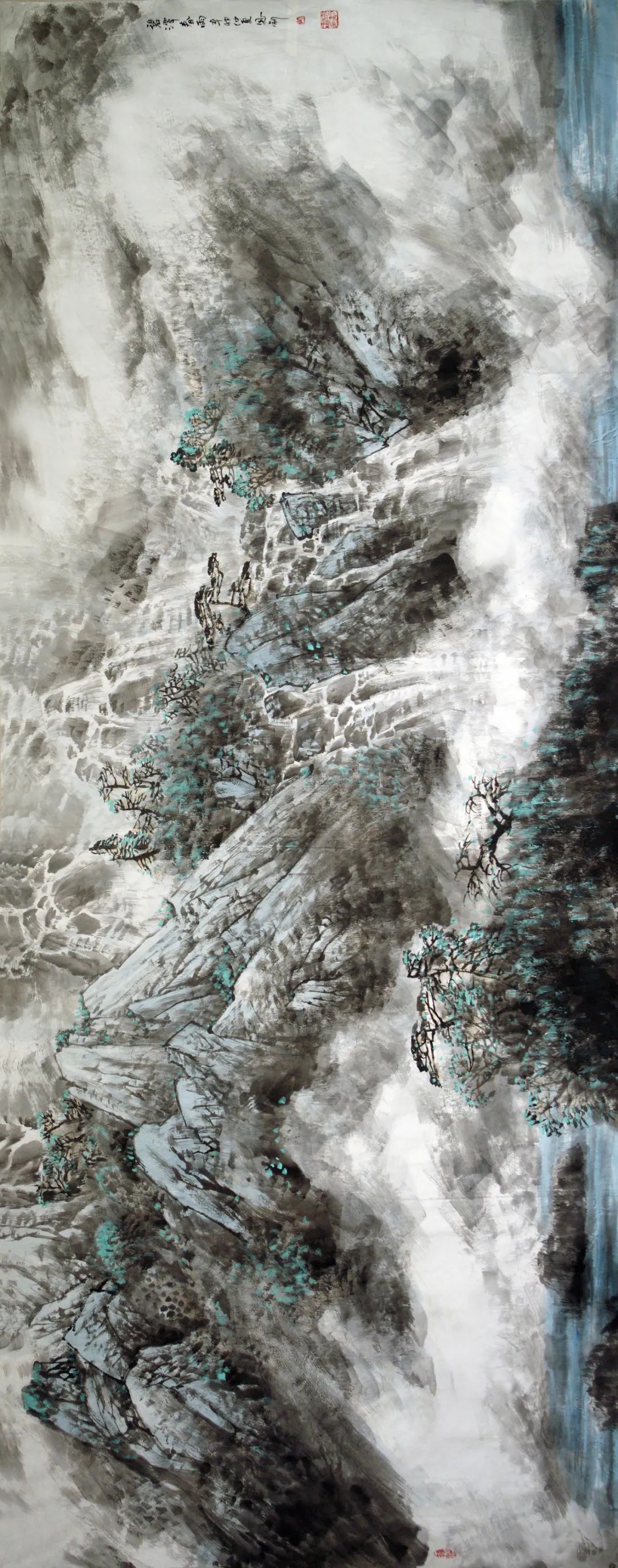 师恩钊作品赏析:北派丹青气势雄,山川峻峭傲苍穹