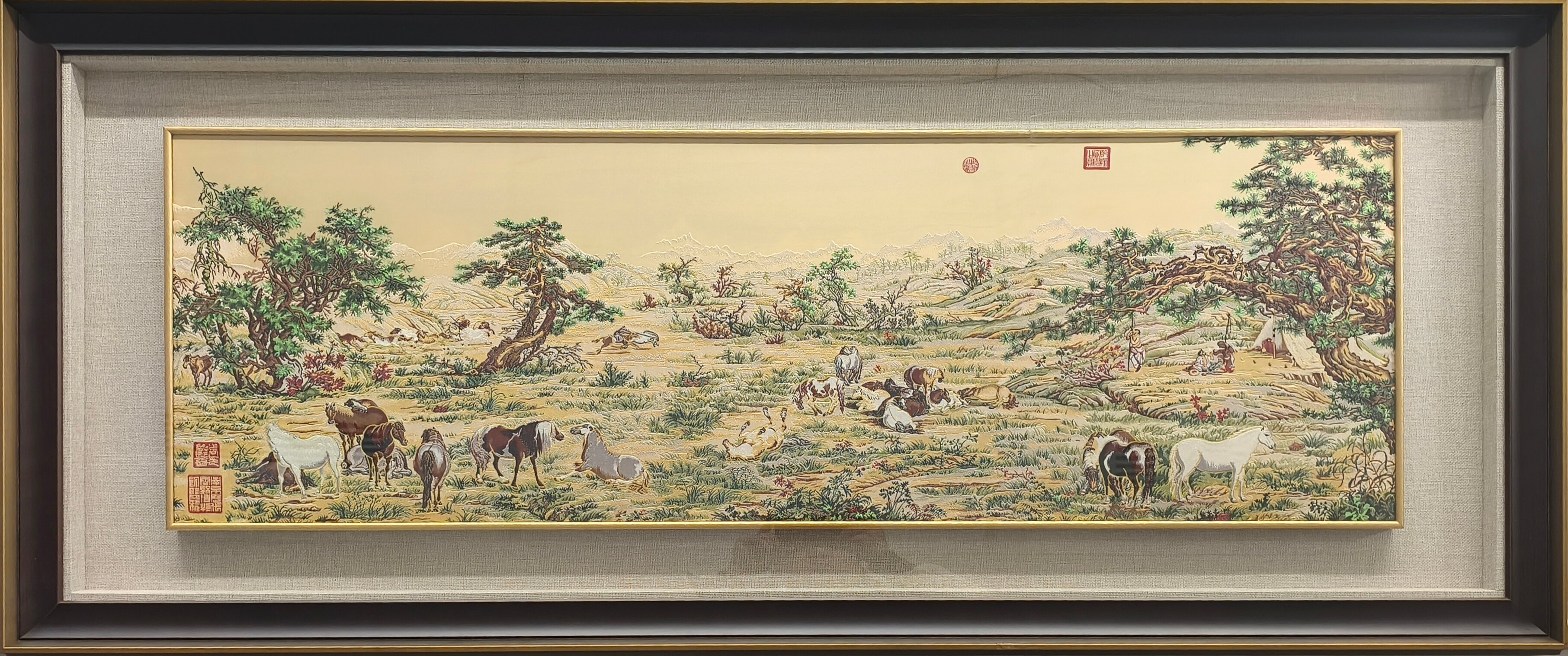 云锦《百骏图》珍藏版