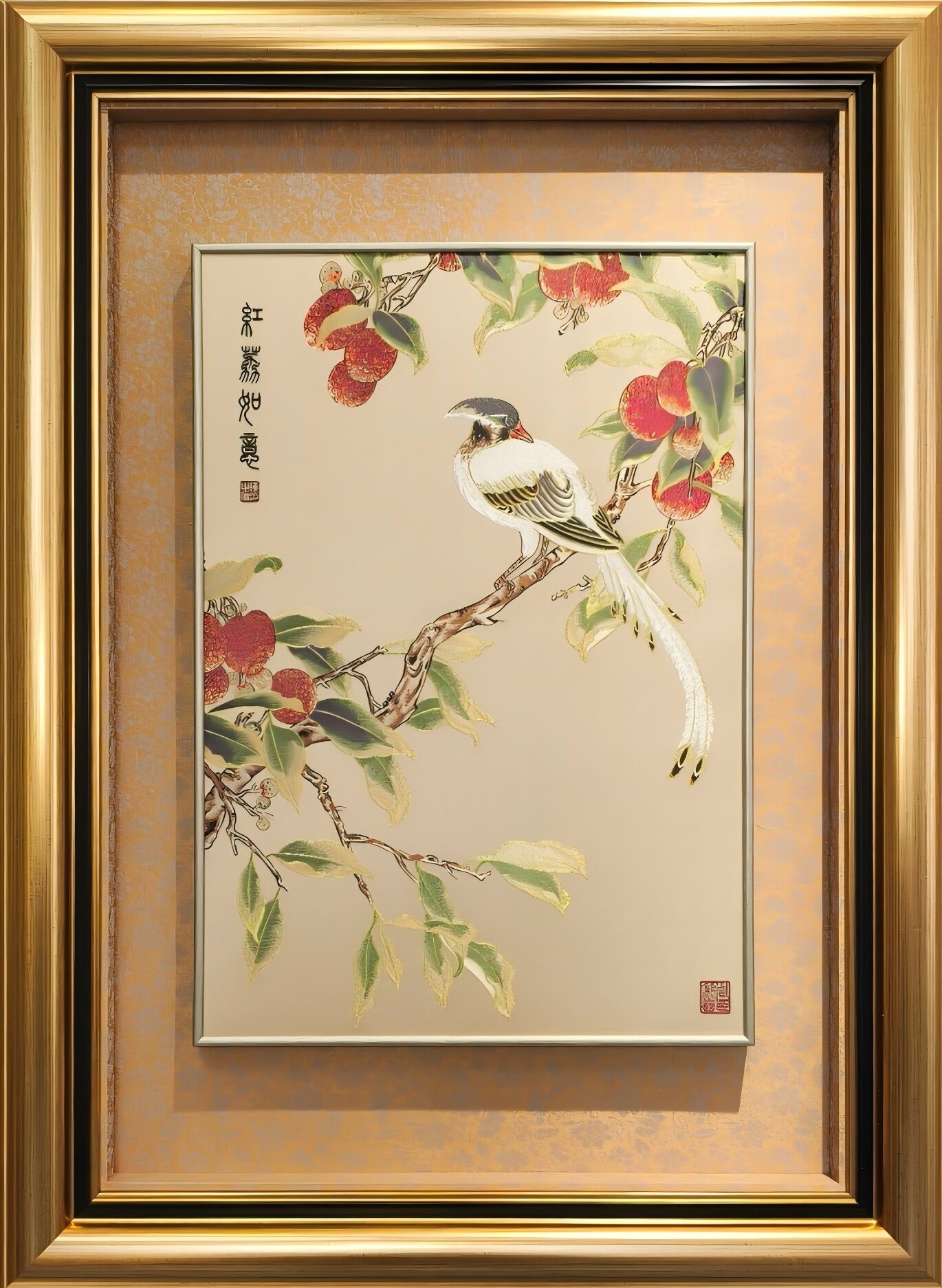 云锦《红荔如意》