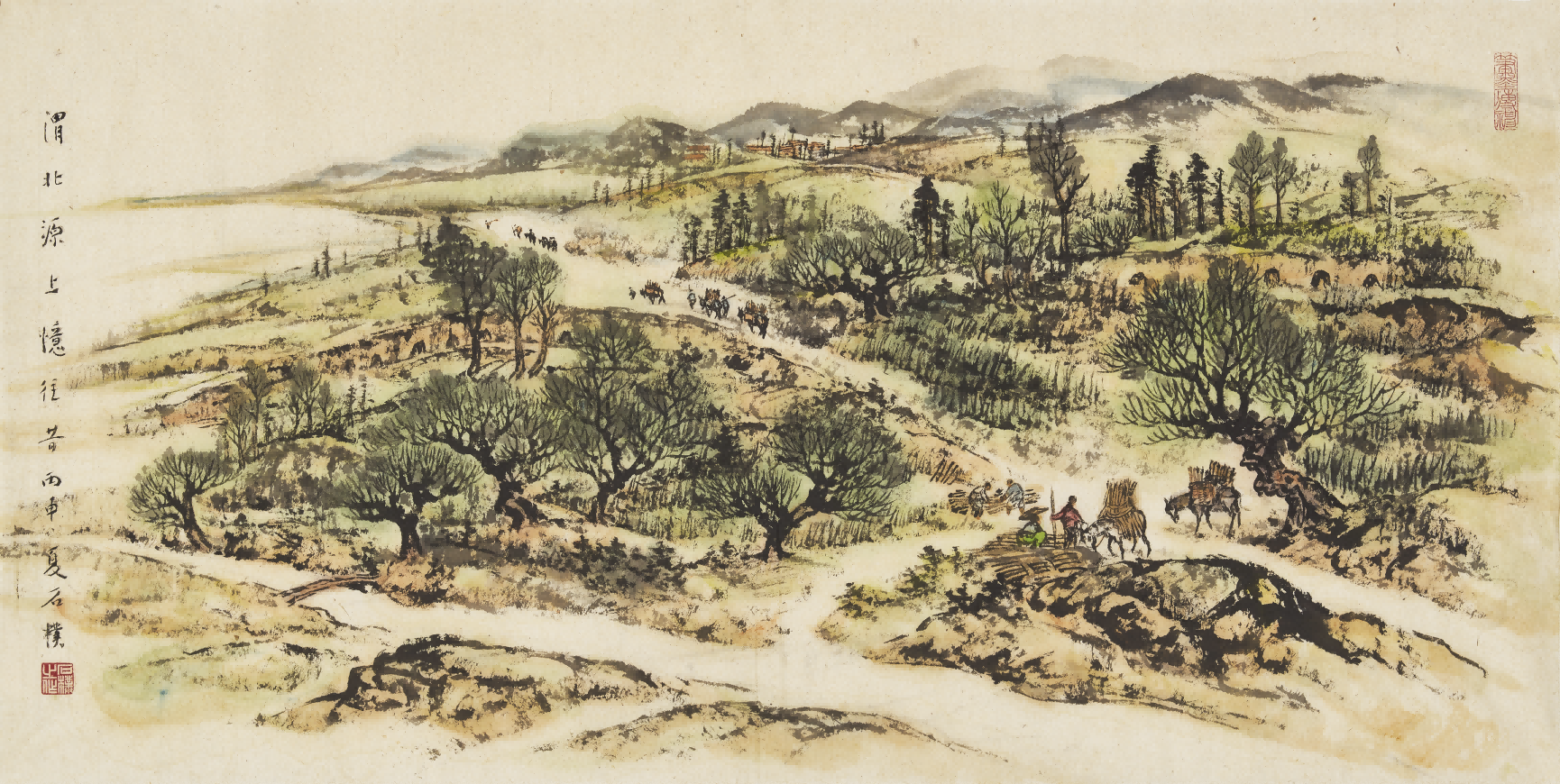 读画石朴山水画