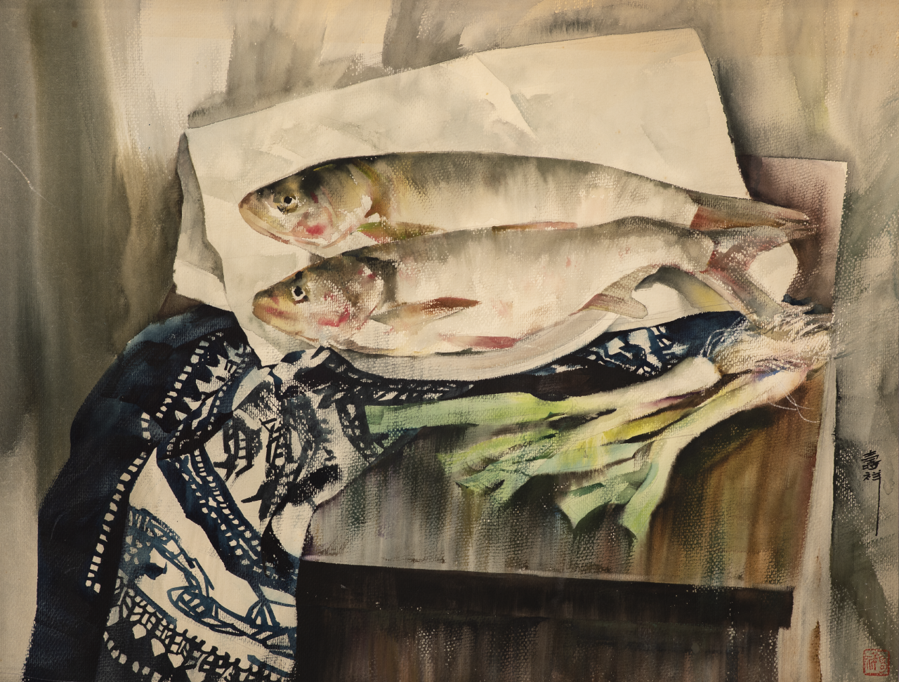 市场归来 | 刘寿祥 | 纸本水彩  69cm×52.