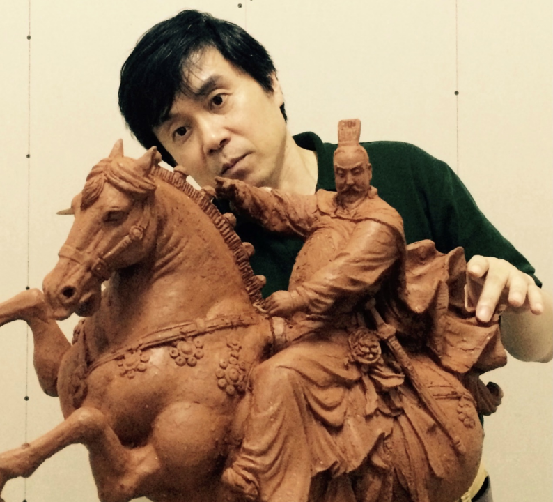 梅一随笔创作杨广雕塑像二