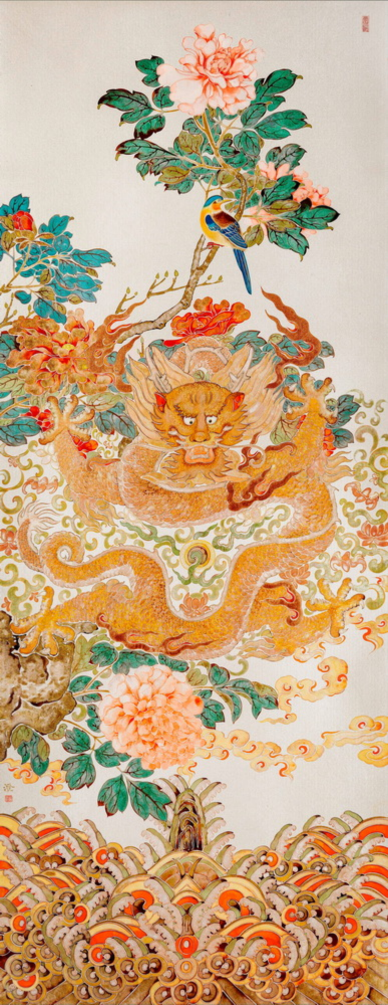 五代董羽,北宋松所,南宋法常,陈容,清代周尋,民国房毅,当代画家由龙