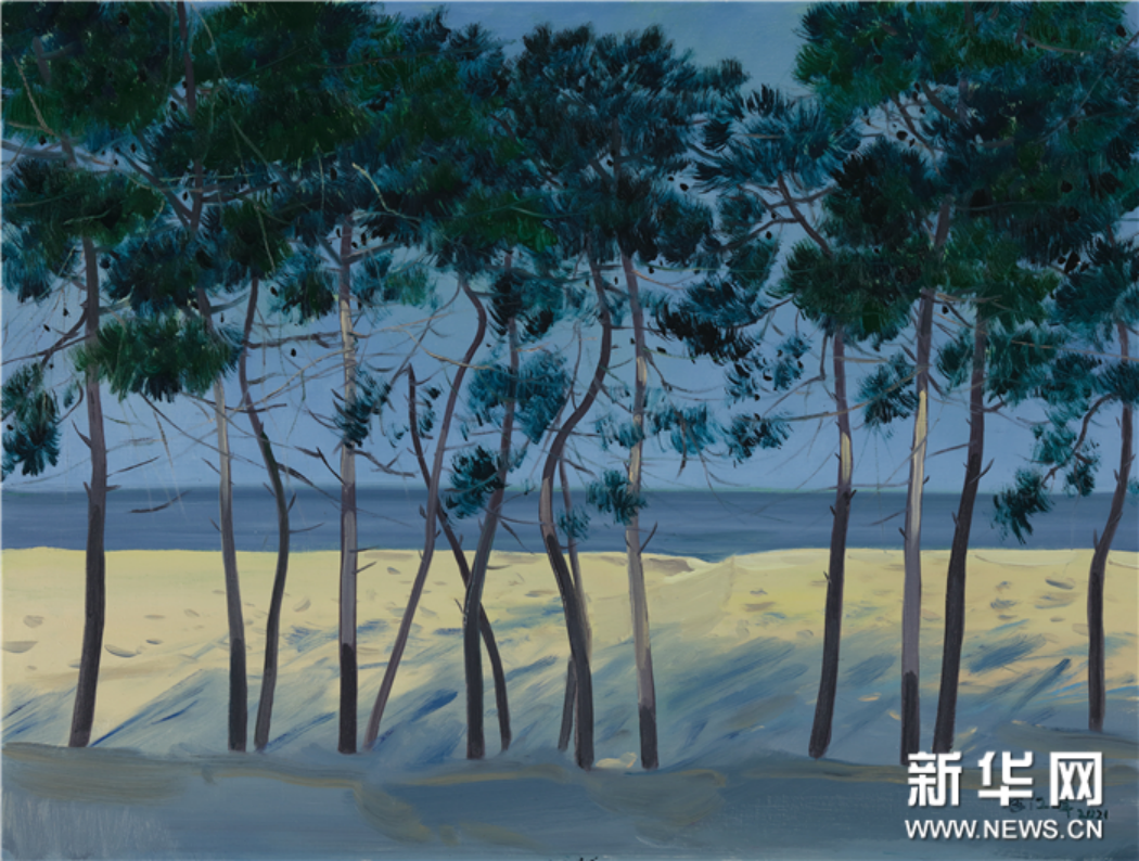 李江峰《鹅鹅鹅》100x80cm 2023年李江峰,北京画院专职画家,国家一级