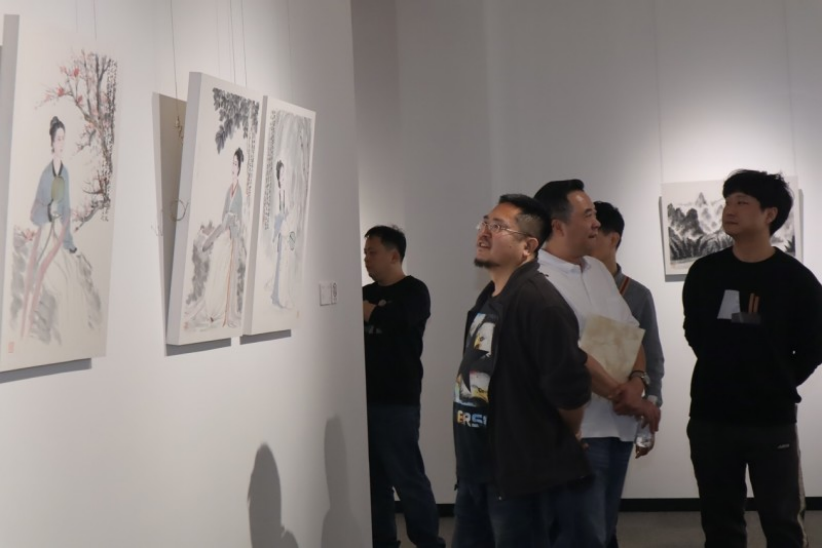 41陈迹李若晴陈建宏陈伟明庄程恒中国画作品展在四季艺术汇圆满开幕