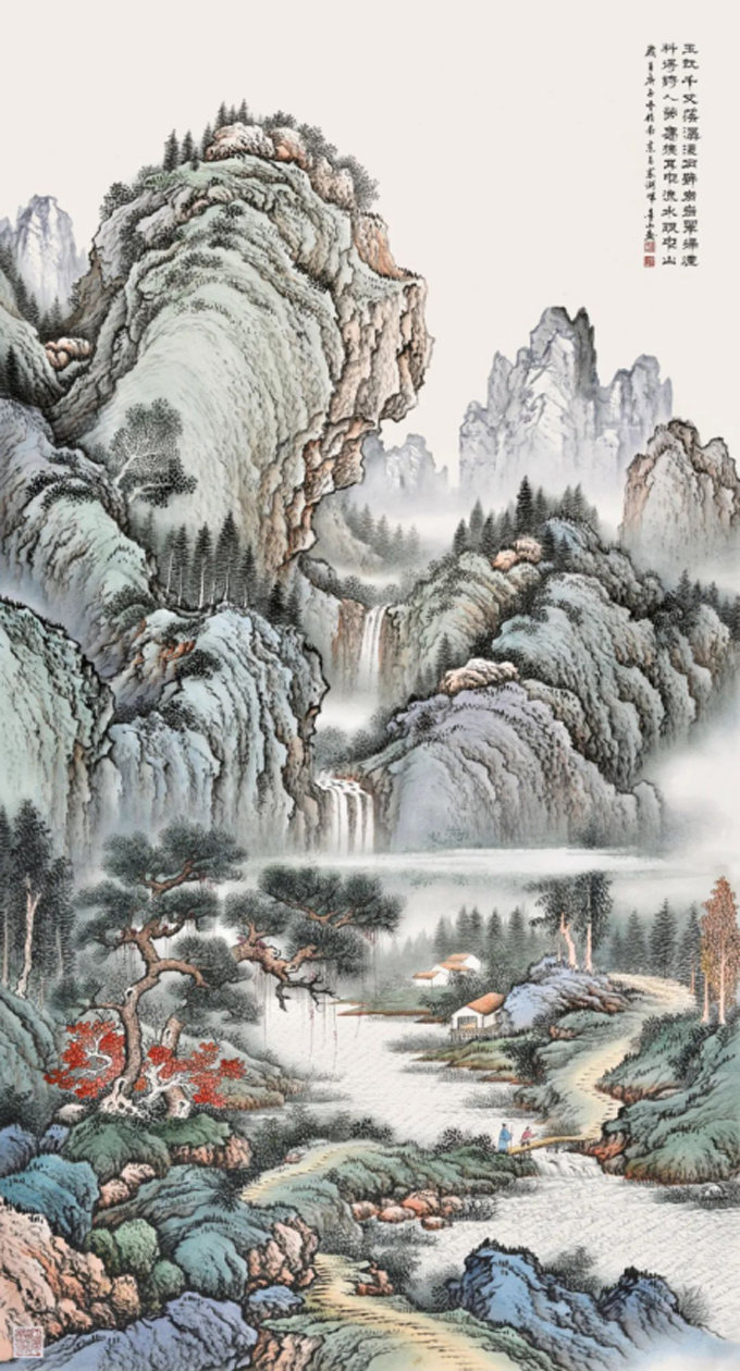 初识金山是在杭州的他的画展中,我第一次读到画家周金山的山水作品,就