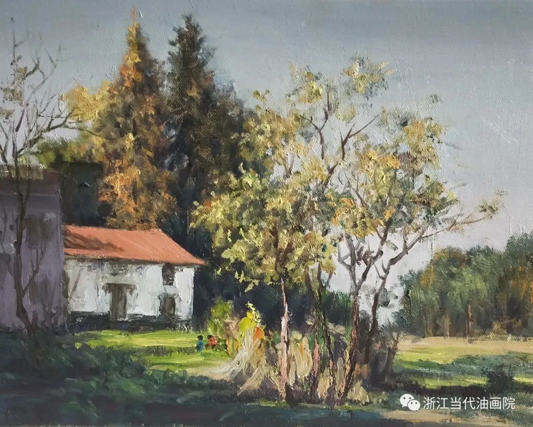 《金银花》油画周瑞文《重逢》油画李忠良《通往江边的路》油画何清源