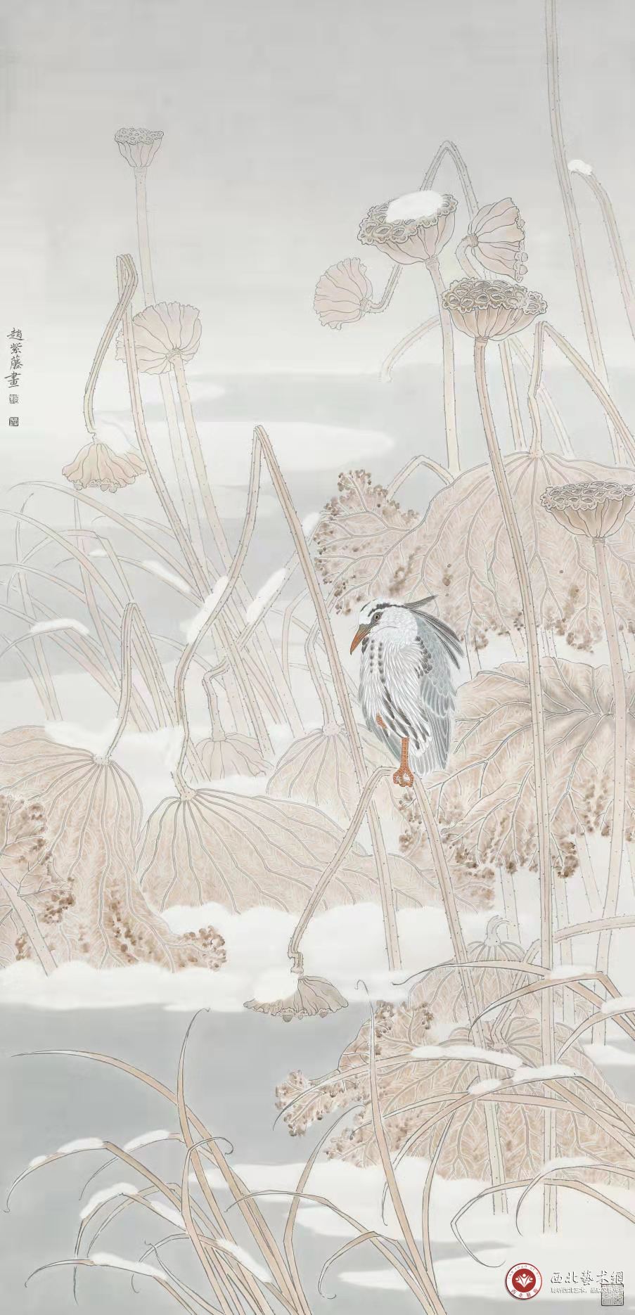 绘如意蕴含古雅赵紫藤工笔花鸟画展