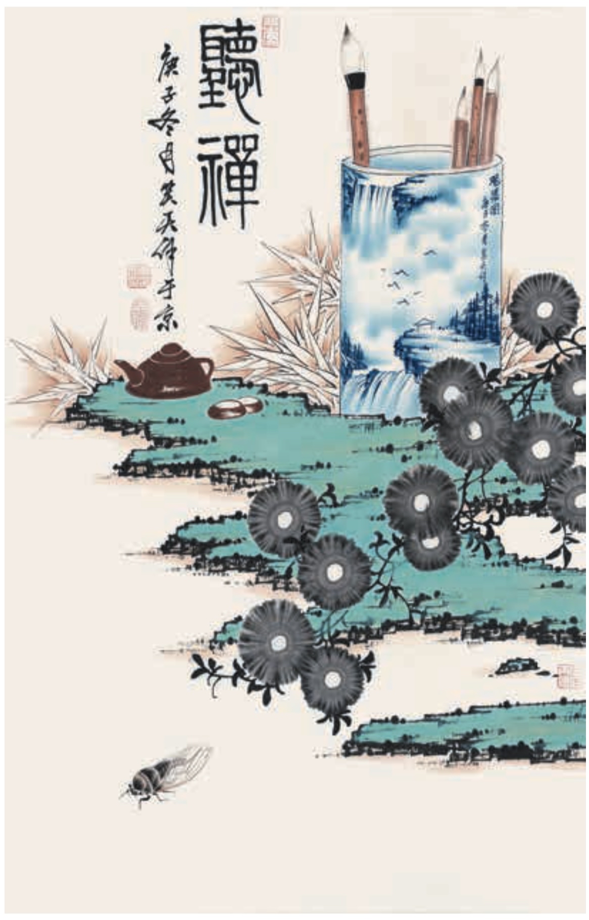《李笑天画集》《可惜无声》《齐派工笔草虫绘画技法》等专著.
