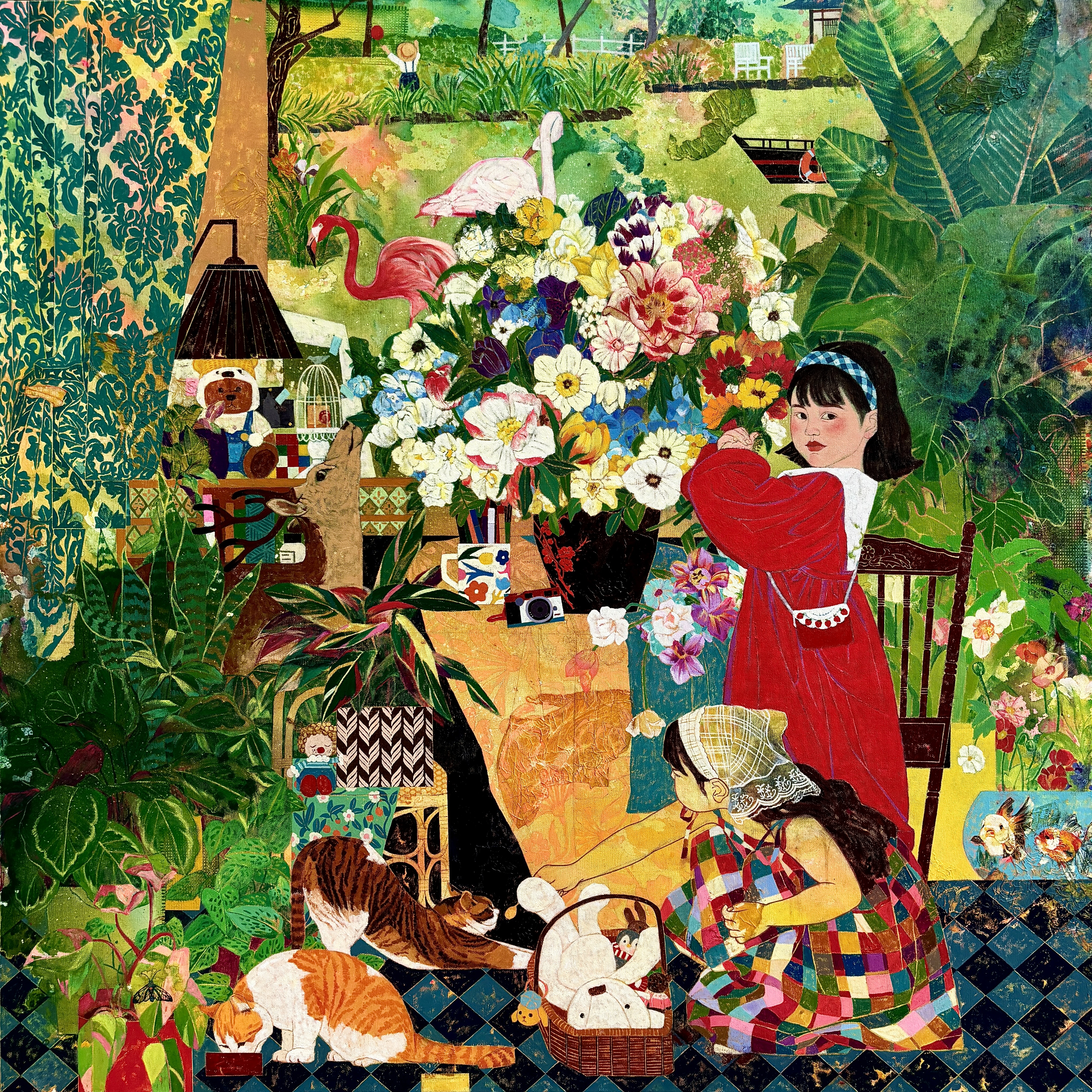 《庭院幽花自开落之六》