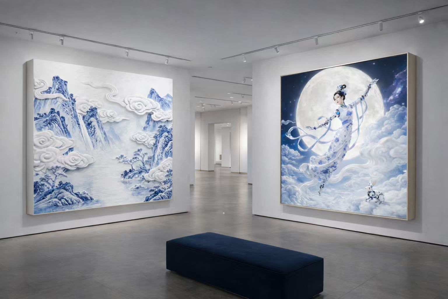 青花山水、但愿人长久