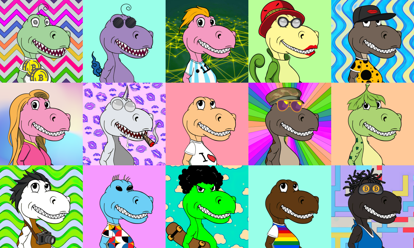 gofolabs发行恐龙去旅行电脑编程nft加密艺术系列在opensea发售