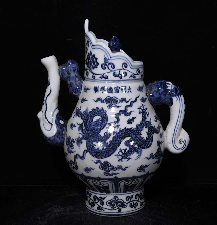 青花龙纹僧帽壶在线拍卖,青花龙纹僧帽壶价格,图片-雅昌得藏-在线拍